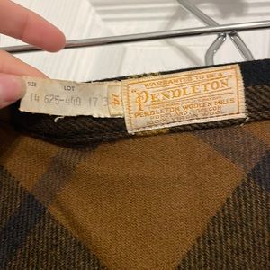 Antique Pendleton wrap around skirt